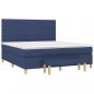 Preview: Boxspringbett mit Matratze Blau 180x200 cm Stoff