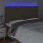 Preview: LED Kopfteil Taupe 180x5x118/128 cm Stoff