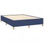 Preview: Boxspringbett mit Matratze Blau 140x200 cm Stoff