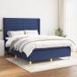 Preview: ARDEBO.de - Boxspringbett mit Matratze Blau 140x190 cm Stoff