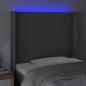 Preview: LED Kopfteil Grau 103x16x118/128 cm Kunstleder