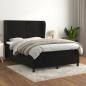 Preview: ARDEBO.de - Boxspringbett mit Matratze Schwarz 140x190 cm Samt