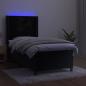 Preview: Boxspringbett mit Matratze & LED Schwarz 90x200 cm Samt