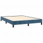 Preview: Boxspringbett mit Matratze Dunkelblau 140x200 cm Samt