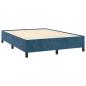 Preview: Boxspringbett mit Matratze Dunkelblau 140x200 cm Samt