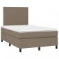 Preview: Boxspringbett mit Matratze & LED Taupe 120x200 cm Stoff