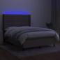 Preview: Boxspringbett mit Matratze & LED Taupe 140x200 cm Stoff