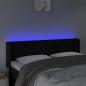 Preview: LED Kopfteil Schwarz 147x16x78/88 cm Samt