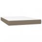 Preview: Boxspringbett mit Matratze Taupe 140x190 cm Stoff