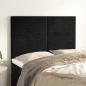 Preview: ARDEBO.de - Kopfteile 4 Stk. Schwarz 72x5x78/88 cm Samt