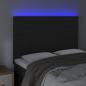 Preview: LED Kopfteil Schwarz 144x5x118/128 cm Samt