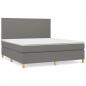 Preview: Boxspringbett mit Matratze Dunkelgrau 160x200 cm Stoff