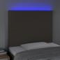 Preview: LED Kopfteil Taupe 100x5x118/128 cm Stoff