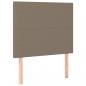 Preview: LED Kopfteil Taupe 100x5x118/128 cm Stoff