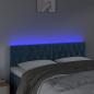 Preview: LED Kopfteil Dunkelblau 160x7x78/88 cm Samt