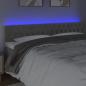 Preview: LED Kopfteil Hellgrau 180x7x78/88 cm Samt