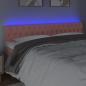 Preview: LED Kopfteil Rosa 200x7x78/88 cm Samt