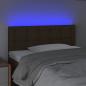 Preview: LED Kopfteil Dunkelbraun 80x5x78/88 cm Stoff