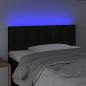 Preview: LED Kopfteil Schwarz 90x5x78/88 cm Stoff