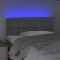 Preview: LED Kopfteil Hellgrau 100x5x78/88 cm Stoff