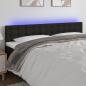 Preview: ARDEBO.de - LED Kopfteil Schwarz 180x5x78/88 cm Stoff