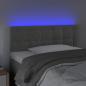 Preview: LED Kopfteil Hellgrau 90x5x78/88 cm Samt