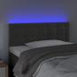 Preview: LED Kopfteil Dunkelgrau 100x5x78/88 cm Samt