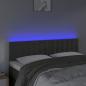 Preview: LED Kopfteil Dunkelgrau 144x5x78/88 cm Samt