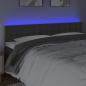 Preview: LED Kopfteil Dunkelgrau 160x5x78/88 cm Samt