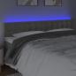 Preview: LED Kopfteil Hellgrau 180x5x78/88 cm Samt