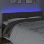 Preview: LED Kopfteil Dunkelgrau 180x5x78/88 cm Samt