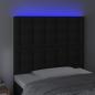 Preview: LED Kopfteil Schwarz 100x5x118/128 cm Kunstleder