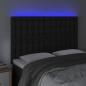 Preview: LED Kopfteil Schwarz 144x5x118/128 cm Kunstleder