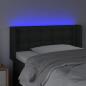 Preview: LED Kopfteil Schwarz 83x16x78/88 cm Kunstleder