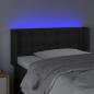 Preview: LED Kopfteil Schwarz 93x16x78/88 cm Kunstleder