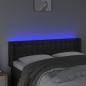 Preview: LED Kopfteil Schwarz 147x16x78/88 cm Kunstleder