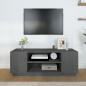 Preview: TV-Schrank Grau 110x35x40,5 cm Massivholz Kiefer