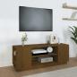 Preview: ARDEBO.de - TV-Schrank Honigbraun 110x35x40,5 cm Massivholz Kiefer