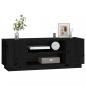 Preview: TV-Schrank Schwarz 110x35x40,5 cm Massivholz Kiefer