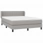 Preview: Boxspringbett mit Matratze Hellgrau 140x190 cm Stoff