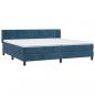 Preview: Boxspringbett mit Matratze Dunkelblau 200x200 cm Samt