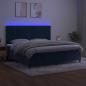 Preview: Boxspringbett mit Matratze & LED Dunkelblau 200x200 cm Samt