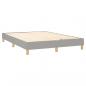 Preview: Boxspringbett mit Matratze Hellgrau 140x190 cm Stoff