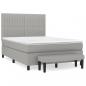 Preview: Boxspringbett mit Matratze Hellgrau 140x200 cm Stoff