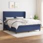 Preview: ARDEBO.de - Boxspringbett mit Matratze Blau 180x200 cm Stoff