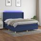 Preview: ARDEBO.de - Boxspringbett mit Matratze & LED Blau 180x200 cm Stoff