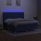 Preview: Boxspringbett mit Matratze & LED Blau 180x200 cm Stoff