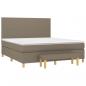 Preview: Boxspringbett mit Matratze Taupe 180x200 cm Stoff