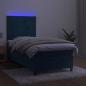 Preview: Boxspringbett mit Matratze & LED Dunkelblau 100x200 cm Samt