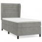 Preview: Boxspringbett mit Matratze Hellgrau 80x200 cm Samt